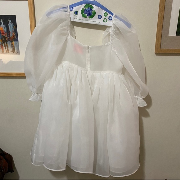 Selkie - the Ivory Puff Dress - Sz Small - White Ivory Puffy Mini - Picture 5 of 5